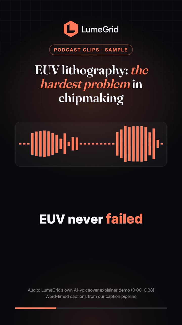 Sample vertical clip with word-timed captions